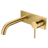 Hali Wall Basin Mixer Curved Spout Brushed Gold