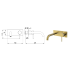 Hali Wall Basin Mixer Curved Spout Brushed Gold