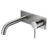 Hali Wall Basin Mixer Curved Spout Brushed Nickel
