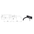 Hali Wall Basin Mixer Curved Spout Matt Black