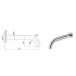 Hali Curve Bath Spout Chrome