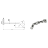 Hali Curve Bath Spout Brushed Nickel