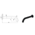 Hali Curve Bath Spout Matt Black