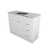 1200MM Gloss White PVC Bathroom Vanity 3R/DW  Free Standing With Kicboard Vanity