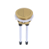 Round Press Button Brush Yellow Gold 