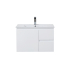 740*455*480mm Gloss White Alpha Wall Hung PVC Vanity,Right Hand Drawers