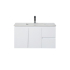 890*455*480mm Gloss White Alpha Wall Hung PVC Vanity,Right Hand Drawers