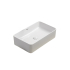 555*360*140mm Gloss White Crete Fine Ceramic Above Counter Basins Overflow 32mm Waste