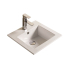 415*415*170mm Gloss White Crete Fine Ceramic Insert Basin Tap Hole Overflow 32mm Waste