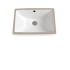 460*335*190mm Gloss White Crete Fine Ceramic Under Counter Basin With Overflow 32mm Waste