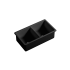 Size:813*483*254mm Matte Black Procida Fine Fireclay Inset/Undermount Sink Double Bowl Grid And Waste Included