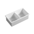 Size:813*483*254mm Gloss White Procida Fine Fireclay Inset/Undermount Sink Double Bowl Grid And Waste Included