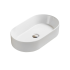 525*300*110mm Gloss White Ellips Fine Ceramic Above Counter Basins Non Overflow 32mm Waste