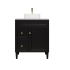 740X455X860 Matte Black Harold Federation Free Standing PVC Cabinet Left Hand Drawers