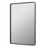 600X900X35mm Matt Black Recta Framed Mirror