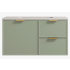 890*455*560mm Olive Green Madura Federation Wall Hung PVC Cabinet Right Hand Drawers