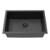 Size:660*460*225mm Bowl:397X598X225mm Matte Black Crete Granite Sink Single Bowl