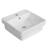 415*415*155mm Gloss White Kliff Fine Ceramic Insert Basin Tap Hole Overflow 32mm Waste