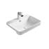 585*460*170mm Gloss White Kliff Fine Ceramic Semi Ress Basin Tap Hole Overflow 32mm Waste