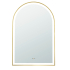 Size: 600(W)*900mm(H) Brushed Gold Ellips Framed LED Mirror