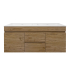 1190X455X500mm Camden Mordern Wall Hung Cabinet Prime Oak Soft Closing Finger Pull Doors Middle Drawers