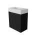 450x255x480mm Matte Black Crete Mini Wall Hung PVC Cabinet