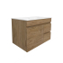 740X455X500mm Camden Mordern Wall Hung Cabinet Prime Oak Soft Closing Finger Pull Door Right Hand Drawers