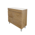 890X355X710mm Camden Modern Free Standing Cabinet Prime Oak Soft Closing Finger Pull Door Left Hand Drawers