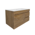 890X455X500mm Camden Mordern Wall Hung Cabinet Prime Oak Soft Closing Finger Pull Door Right Hand Drawers