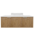 1190x455x400mm Kliff Fluted Wood Grain Vanity Prime Oak Soft Closing Drawer Pull Out With Handle