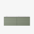 1190x455x400mm Olive Green Sedona Modern Fluted Wall Hung PVC Cabinet