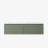 1490x455x400mm Olive Green Sedona Modern Fluted Wall Hung PVC Cabinet