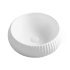410*410*130mm Gloss White Oran Fine Ceramic Fluted Art Basin No Overflow 32mm Waste