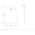 600X900X5mm Arco Plain Mirror