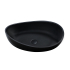 600*370*190mm Matte Black Waverton Solid Surface Stone Above Counter Basin 32mm Waste