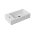 460*260*95mm Matte white Crete Soild Surface Counter Top One Tap Hole Overflow, 32mm Waste