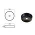 Otus  Matt Black Countertop Artbasin 335 x 335 x 120 mm