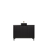 1190x455x860mm Matte Black Crete Modern Free Standing Vanity Left Hand Drawers