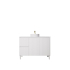 1190x455x860mm Matte White Crete Modern Free Standing Vanity Left Hand Drawers