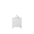 740x455x860mm Matte White Crete Modern Free Standing Vanity Left Hand Drawers
