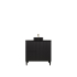890x455x860mm Matte Black Crete Modern Free Standing Vanity Left Hand Drawers