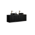 1490X455X480mm Matte Black Kliff Modern Fluted Wall Hung Vanity PVC Cabinet
