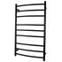 Stainless Steel Round Matte Black Electric Heated Towel Rack 9 Bars