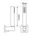 Square Black Handheld Shower Set