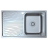 Otus Single Bowl & Drainer Sink 800 x 480 x 178mm