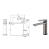 Ruki Basin Mixer Gunmetal