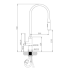 Aziz Pull Out Sink Mixer Chrome