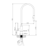 Aziz Pull Out Sink Mixer Matt Black/Chrome
