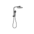 New Regal Round Mini Multi-function Shower Set Matt Black, 250mm Plastic Shower Head