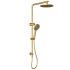 Cora Round Multi-function Shower Set Brushed Gold, 200mm Plastic Shower Head